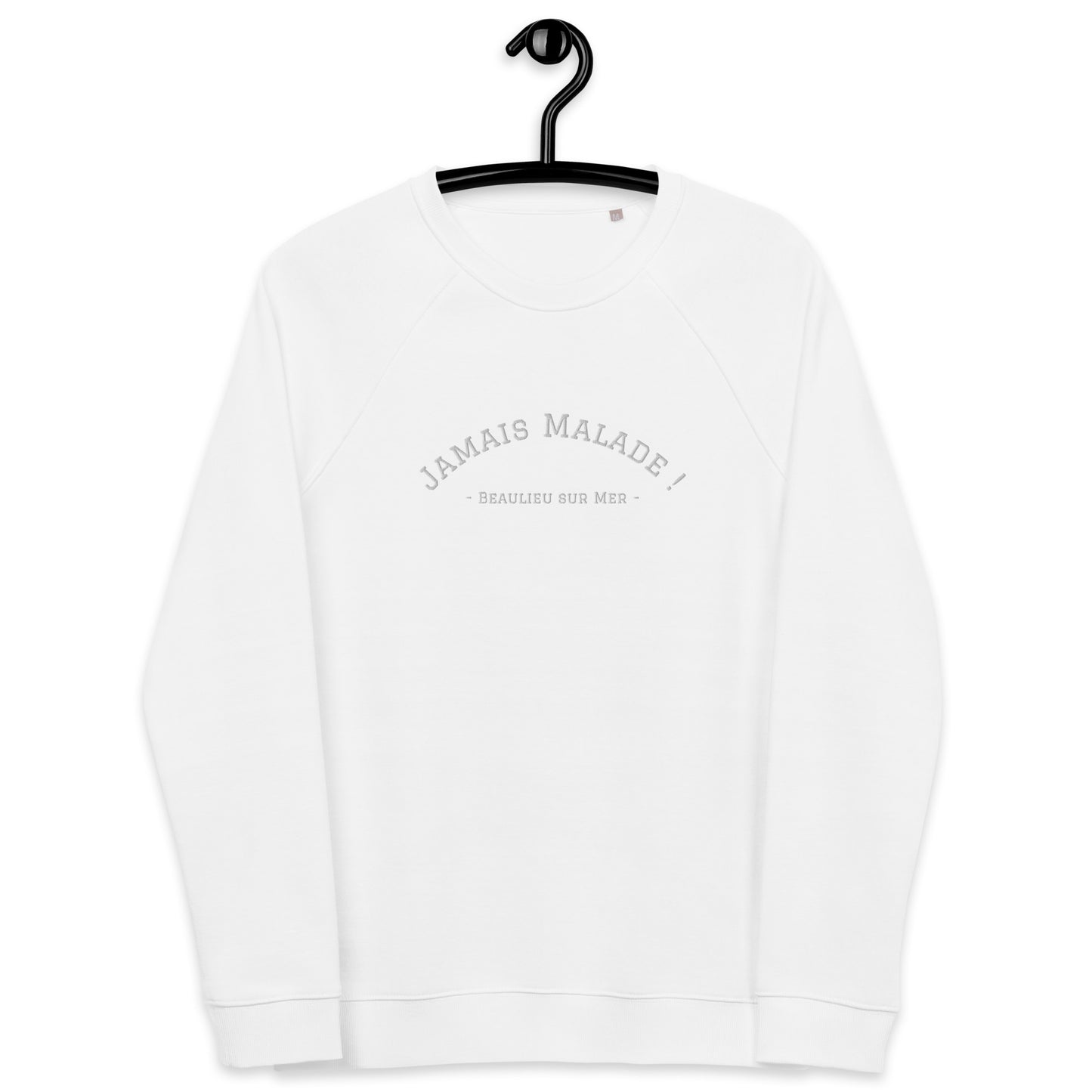 Sweat Coton Bio H/F Blanc sur Blanc (Tout fout le camp !)