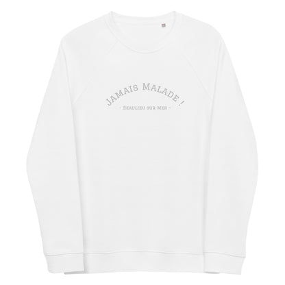 Sweat Coton Bio H/F Blanc sur Blanc (Tout fout le camp !)