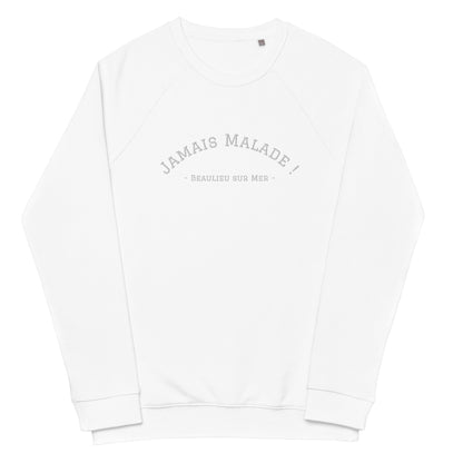 Sweat Coton Bio H/F Blanc sur Blanc (Tout fout le camp !)