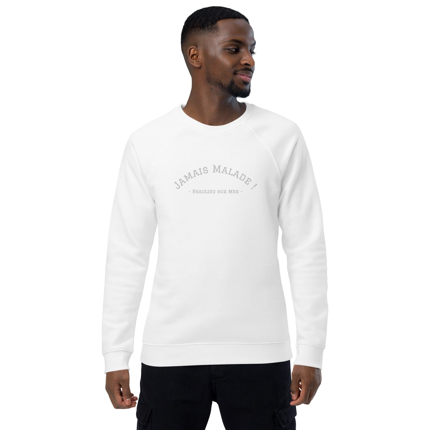 Sweat Coton Bio H/F Blanc sur Blanc (Tout fout le camp !)