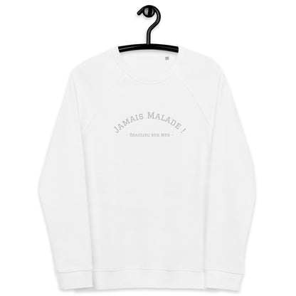 Sweat Coton Bio H/F Blanc sur Blanc (Tout fout le camp !)