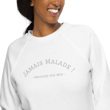 Sweat Coton Bio H/F Blanc sur Blanc (Tout fout le camp !)