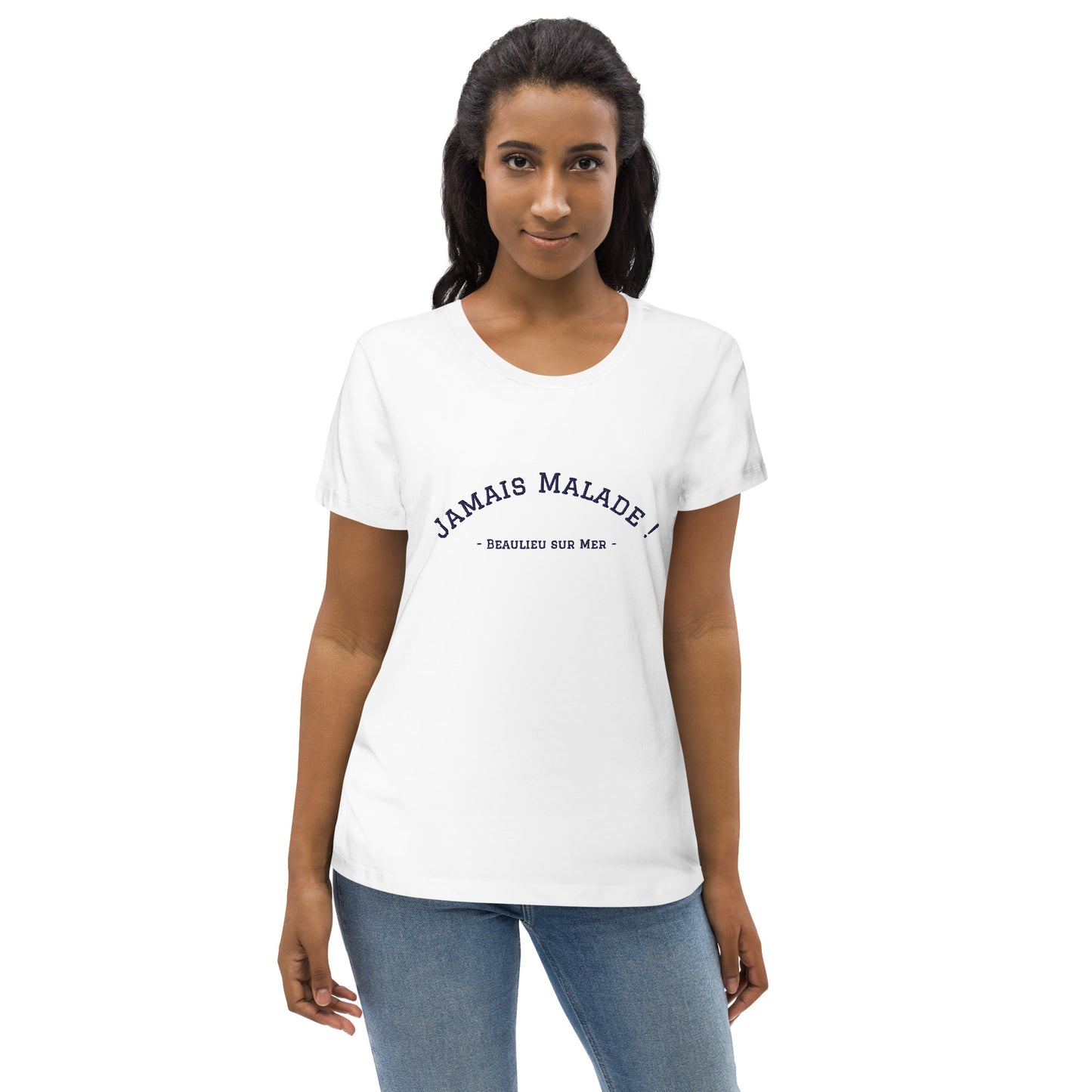 T-shirt Moulant "Mélanie" Coton Bio F Blanc