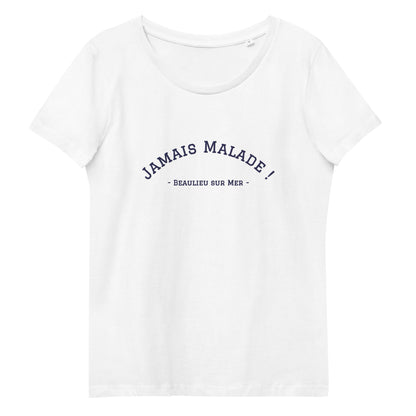 T-shirt Moulant "Mélanie" Coton Bio F Blanc