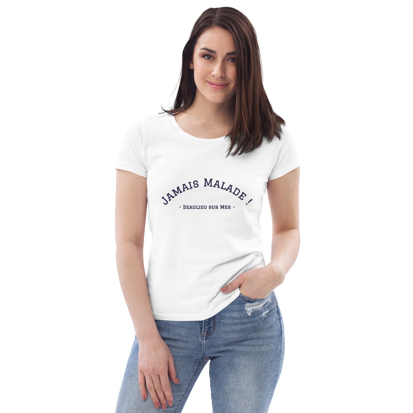 T-shirt Moulant "Mélanie" Coton Bio F Blanc