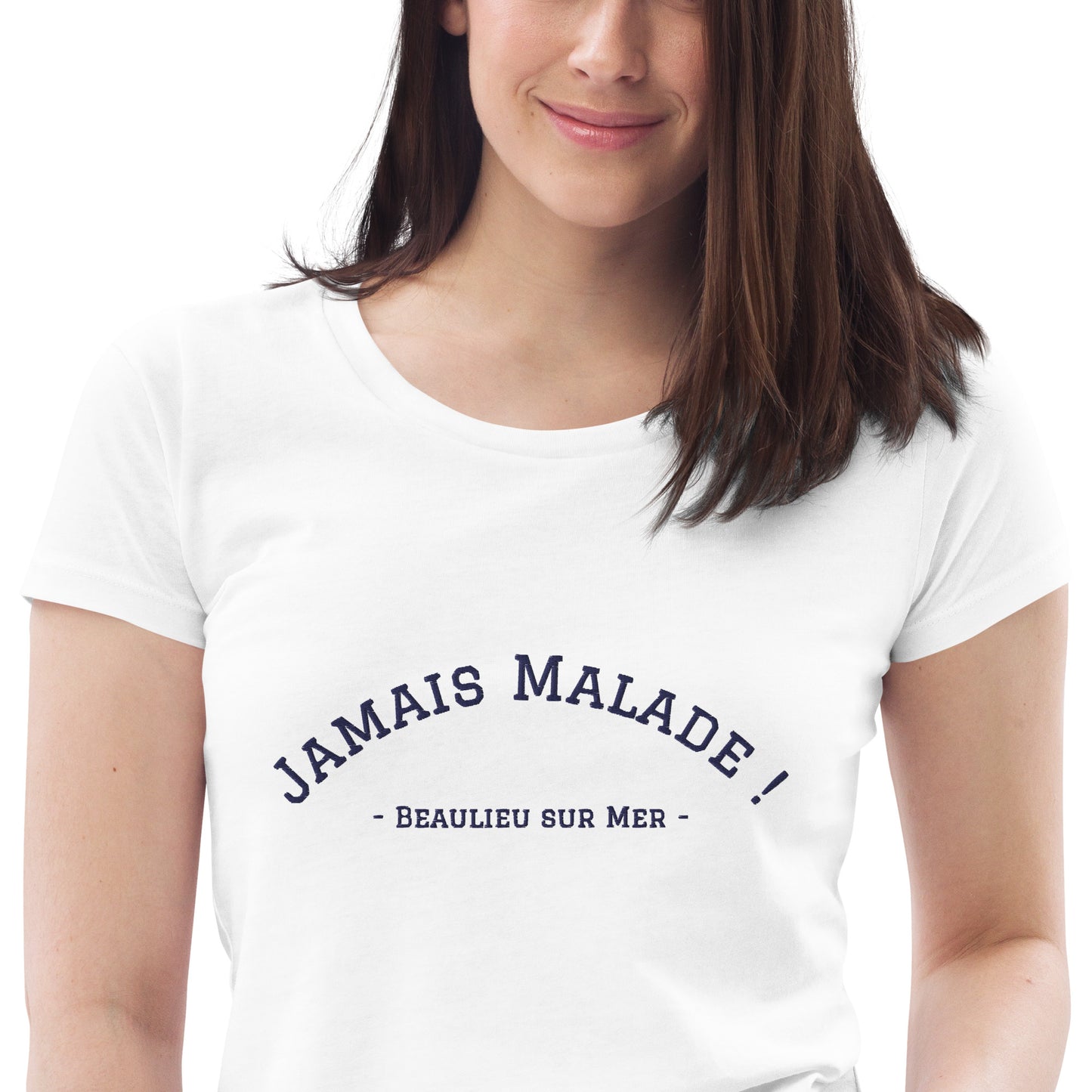 T-shirt Moulant "Mélanie" Coton Bio F Blanc